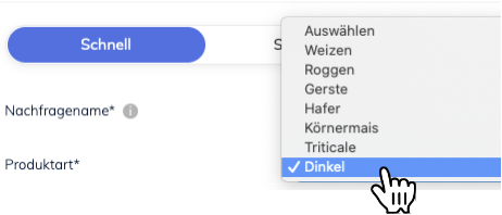 Dinkel auswählen